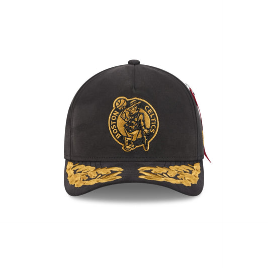 Alpha Industries x Boston Celtics Black 9FORTY M-Crown A-Frame Snapback Hat