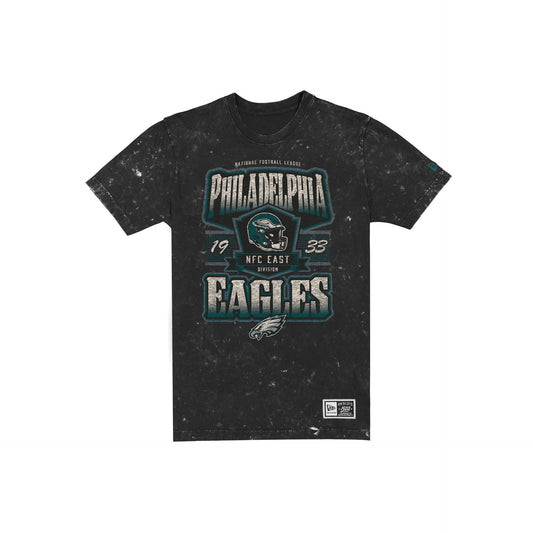 Philadelphia Eagles Throwback Washed Graphic Black T-Shirt